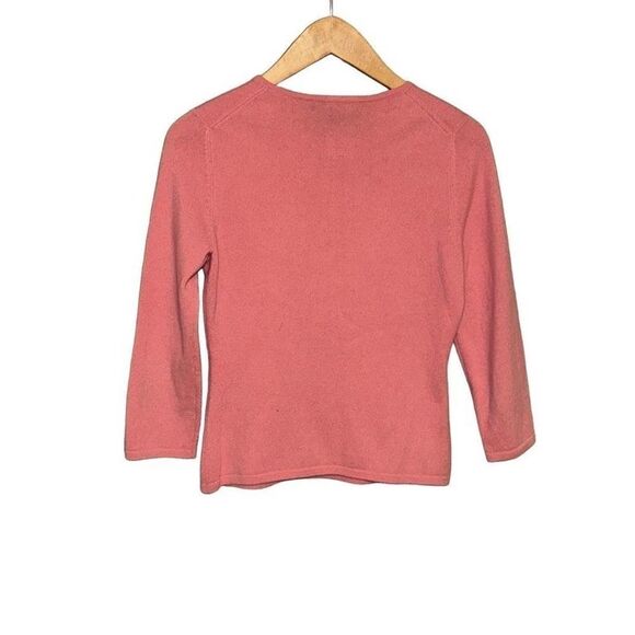 Express Light pink 100% cashmere long sleeve pullover lightweight sweater - Medi - Picture 2 of 3